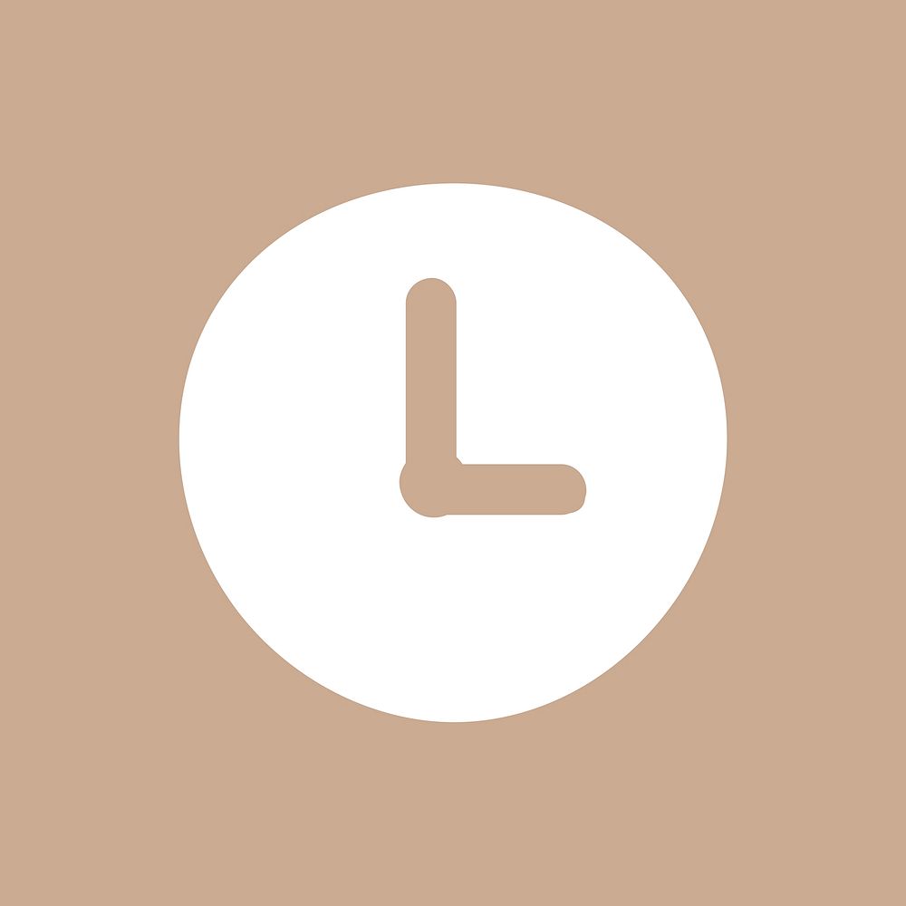 Mobile clock app icon vector simple flat style