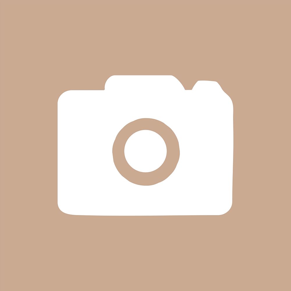 Camera mobile app icon simple flat style