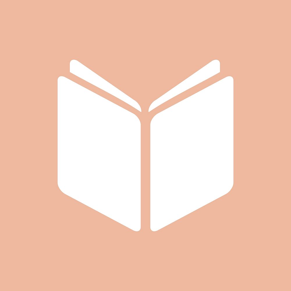 eBook mobile app icon in simple flat style