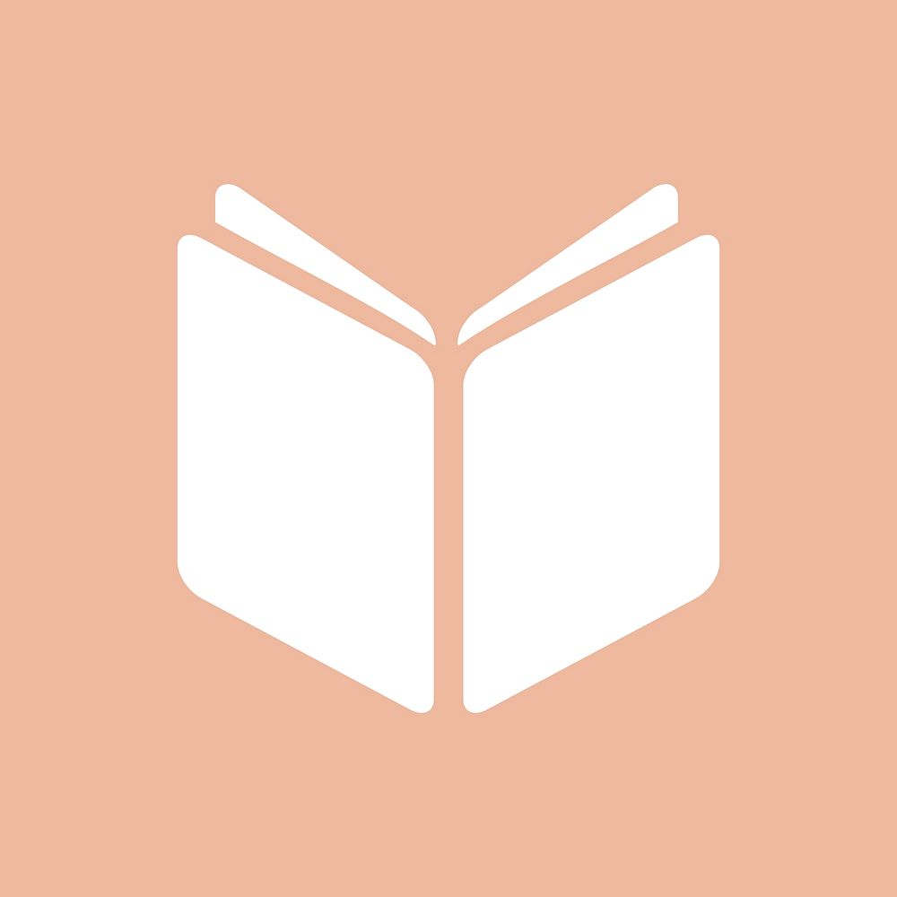 eBook mobile app icon psd in simple flat style