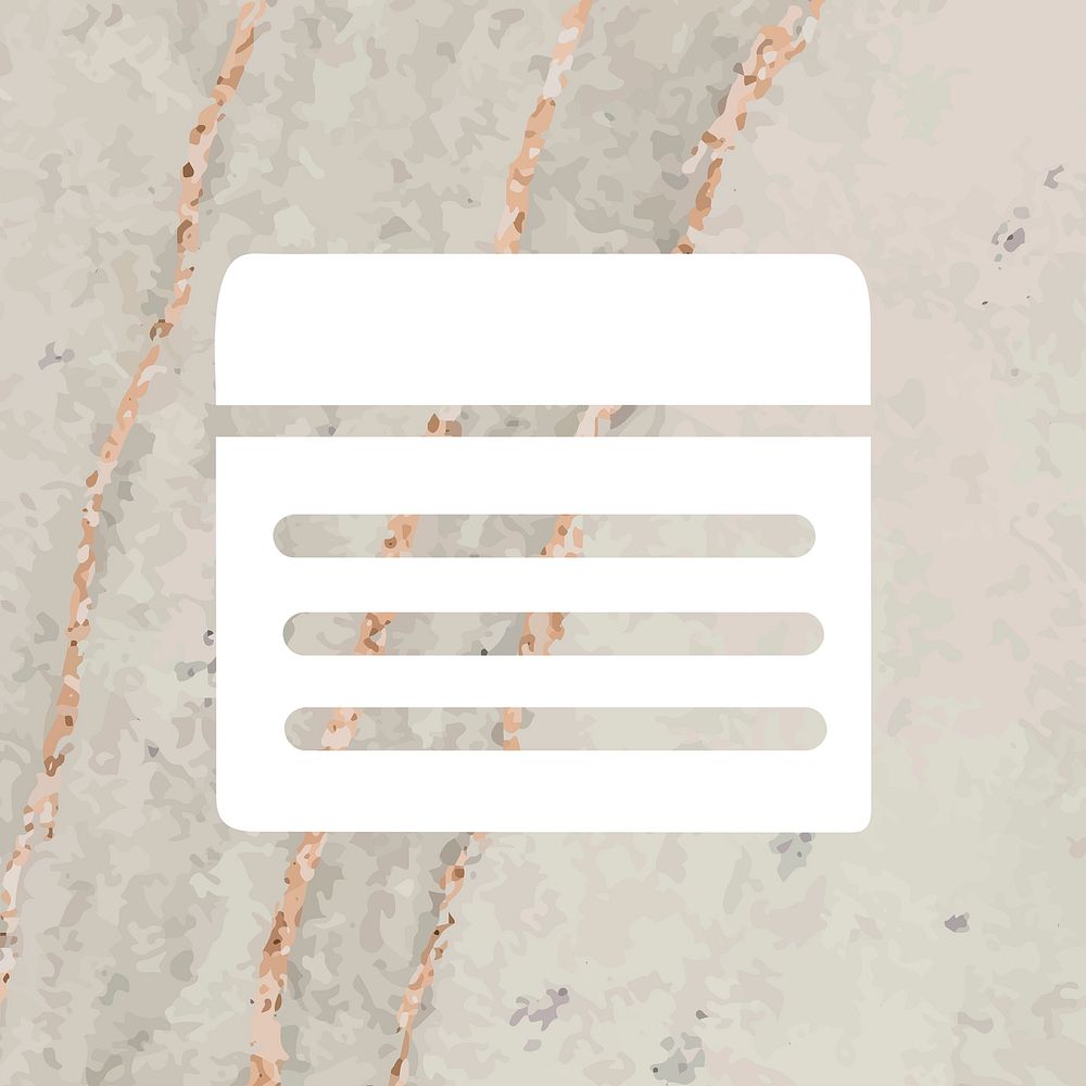 Reminder mobile app icon psd in white aesthetic textured background