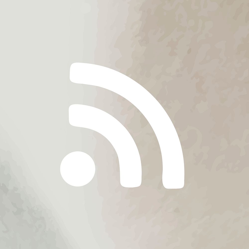 Wireless internet white icon psd for social media app on textured background