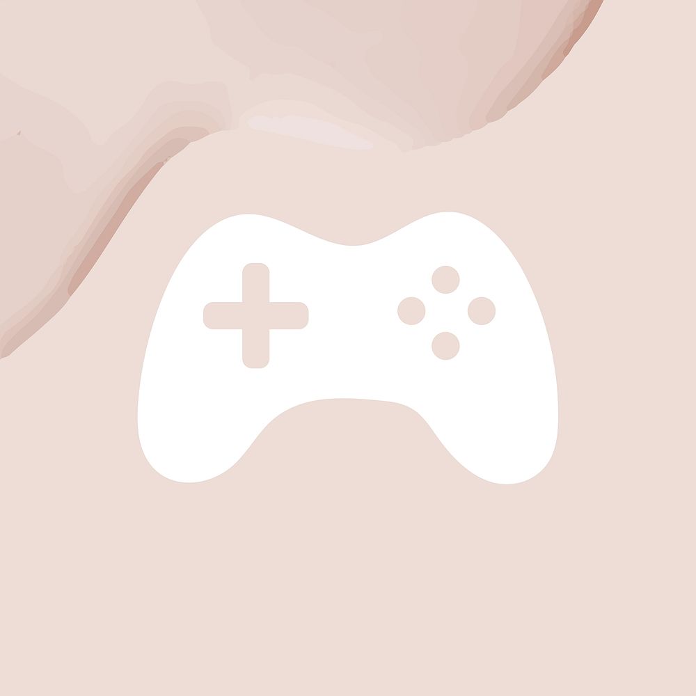 Game console app icon for mobile phone pink textured background