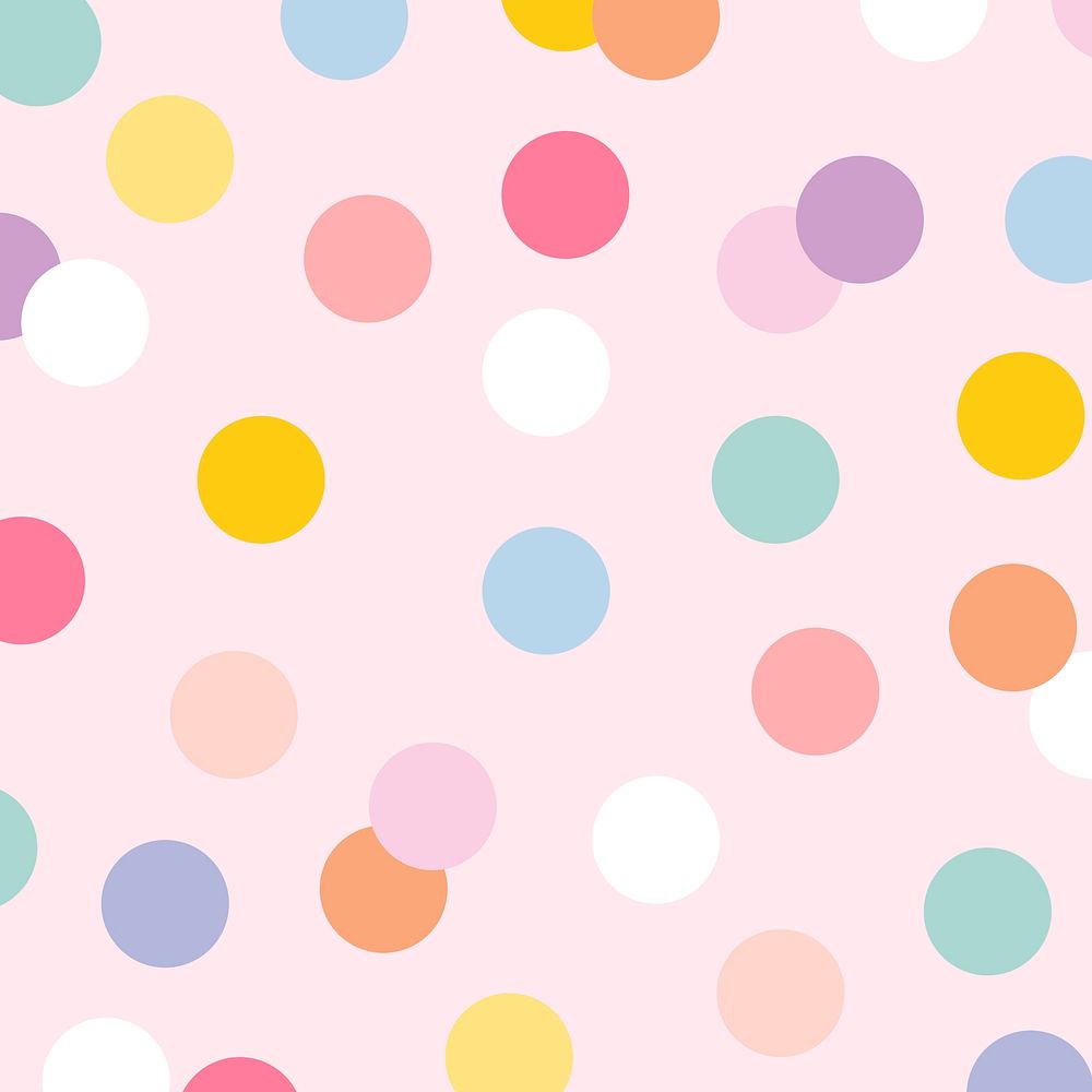 Cute background with polka dot pattern