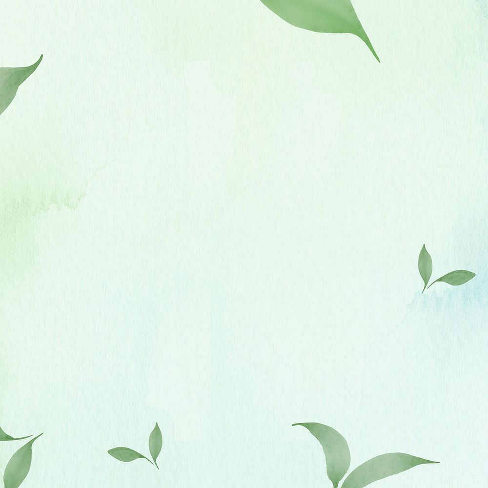 Leaf border environment background in watercolor illustration                                                               …