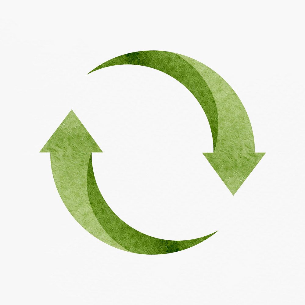 Green recycling symbol vector design element