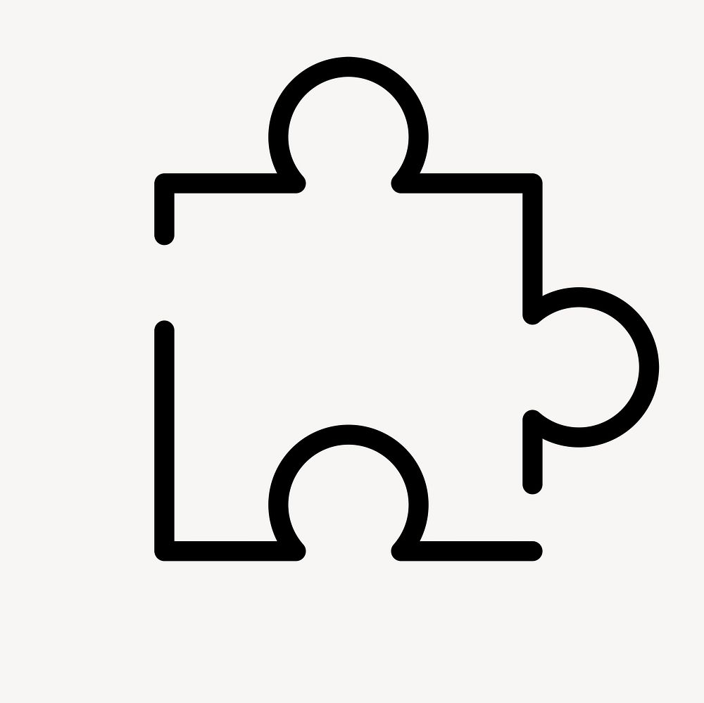 Jigsaw icon psd business solution symbol