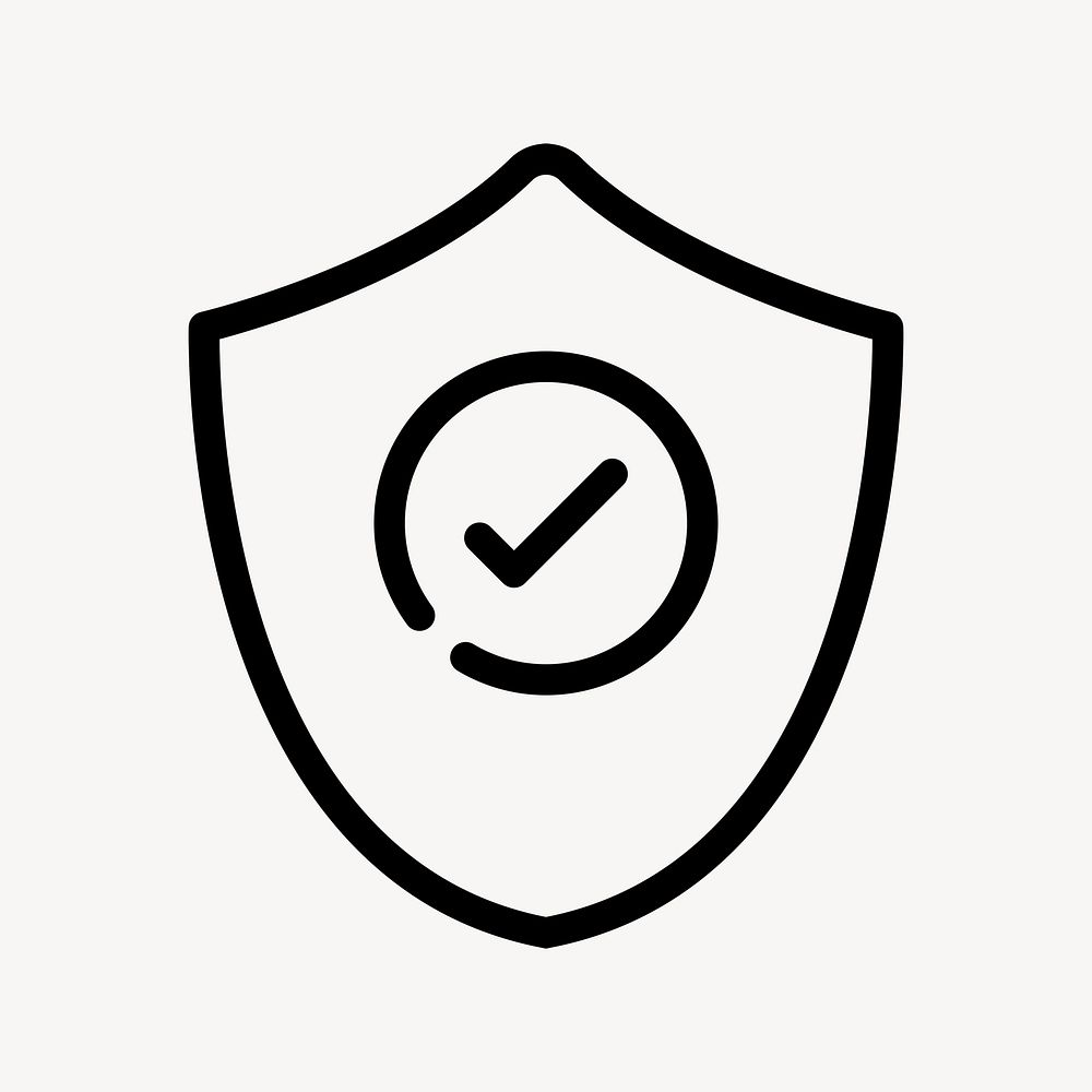 Security shield icon psd protection symbol