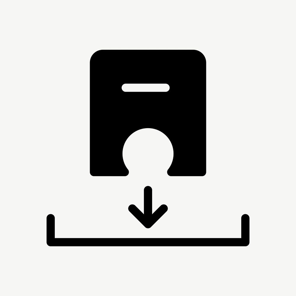 Deposit flat icon vector financial symbol