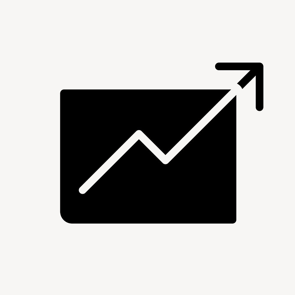 Growth graph finance icon psd