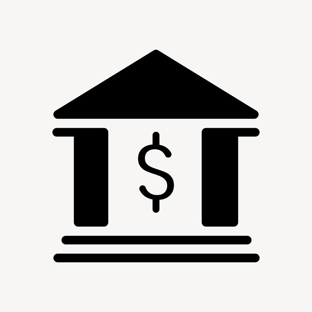 Bank flat icon psd financial symbol