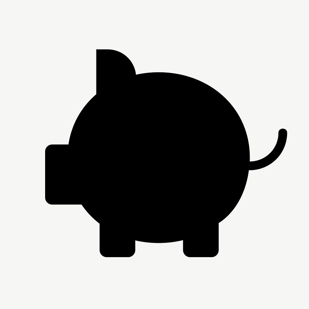 Piggy bank icon vector savings symbol