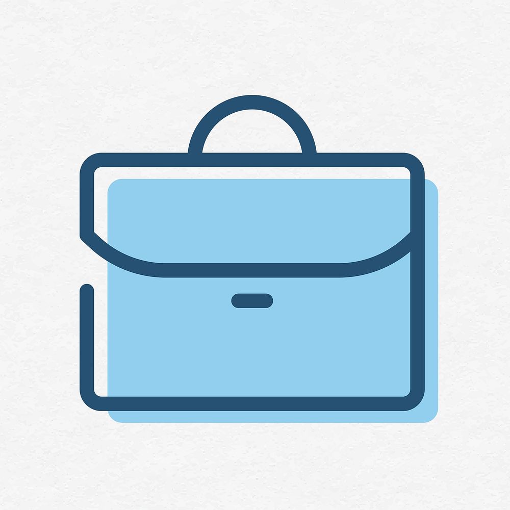 Business bag psd outline icon flat graphic