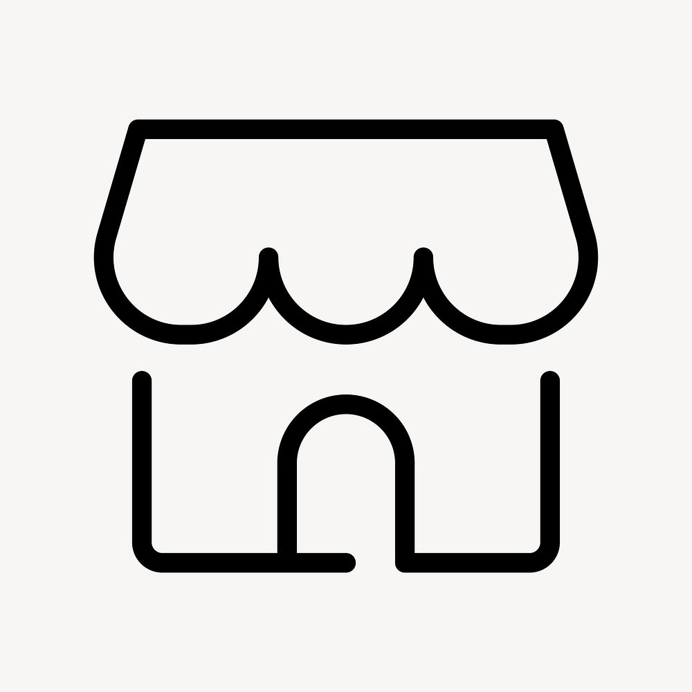 Shop icon online store minimal line symbol
