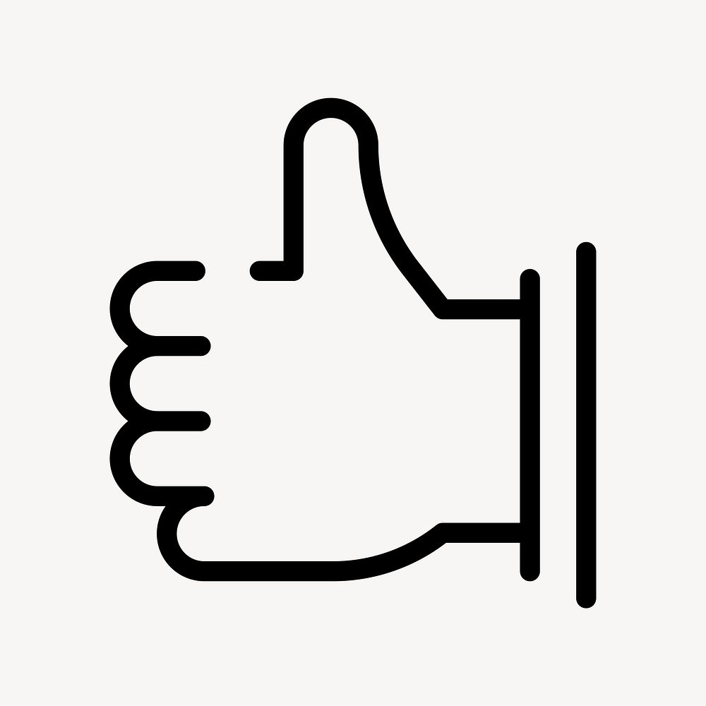 Thumbs up icon minimal line