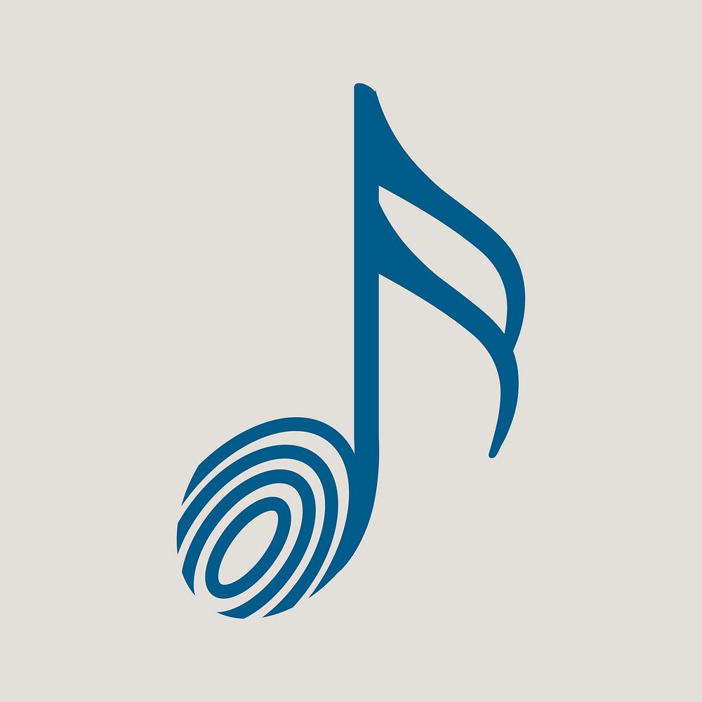 Semiquaver musical note icon flat design