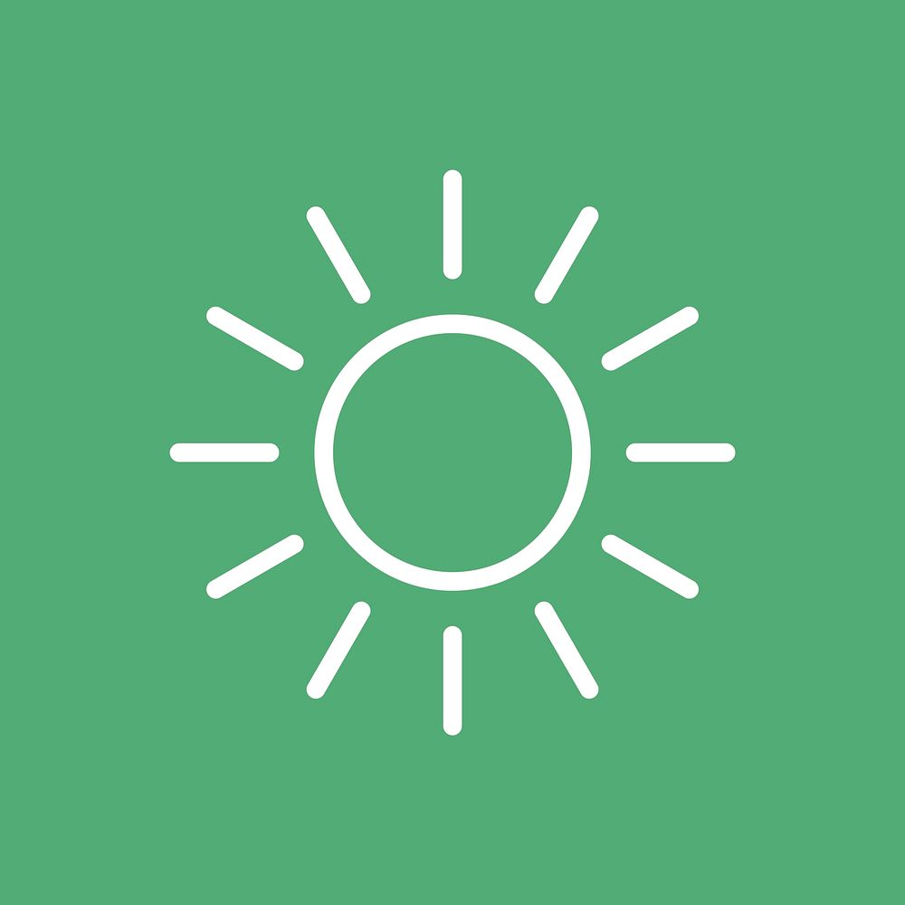 Sun icon psd for business in simple line