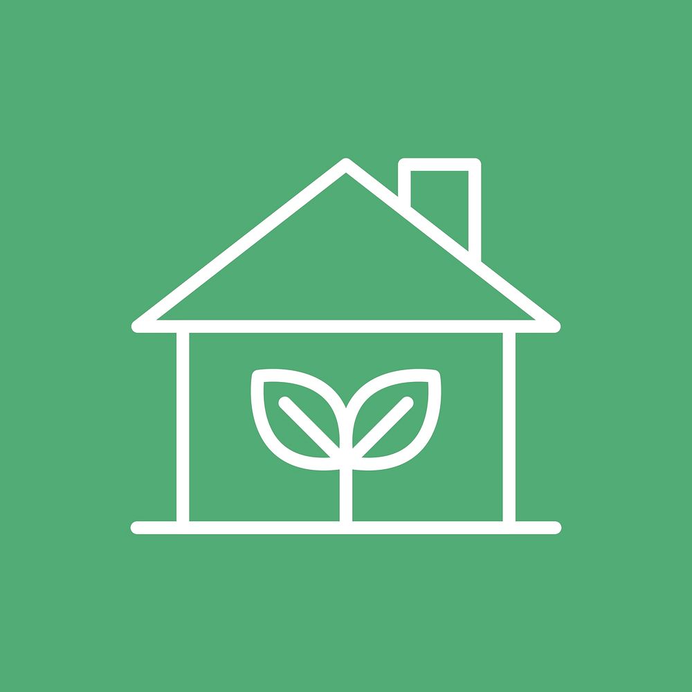 Sustainable living household icon psd for business in simple line