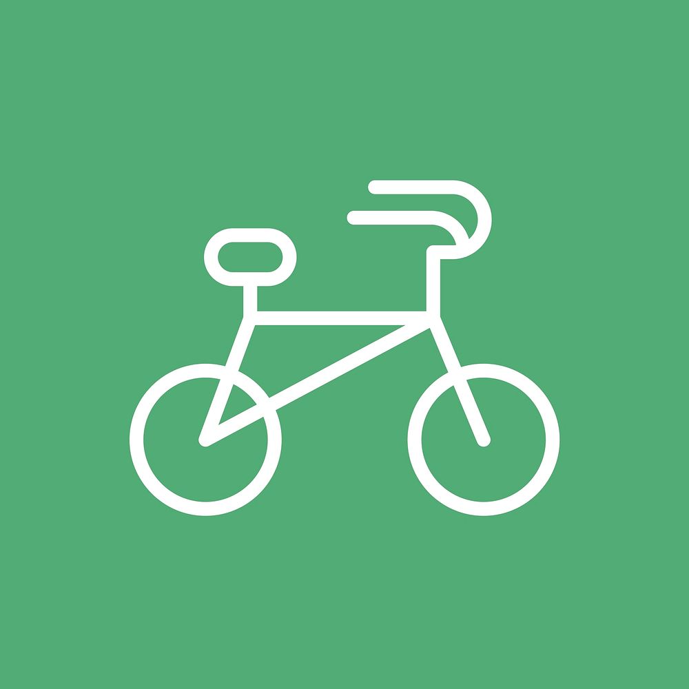 Bicycle icon for business in simple line