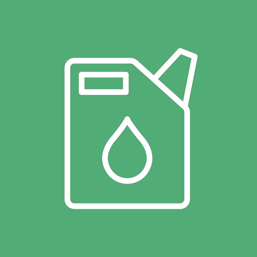Biodiesel fuel bucket icon psd in simple line