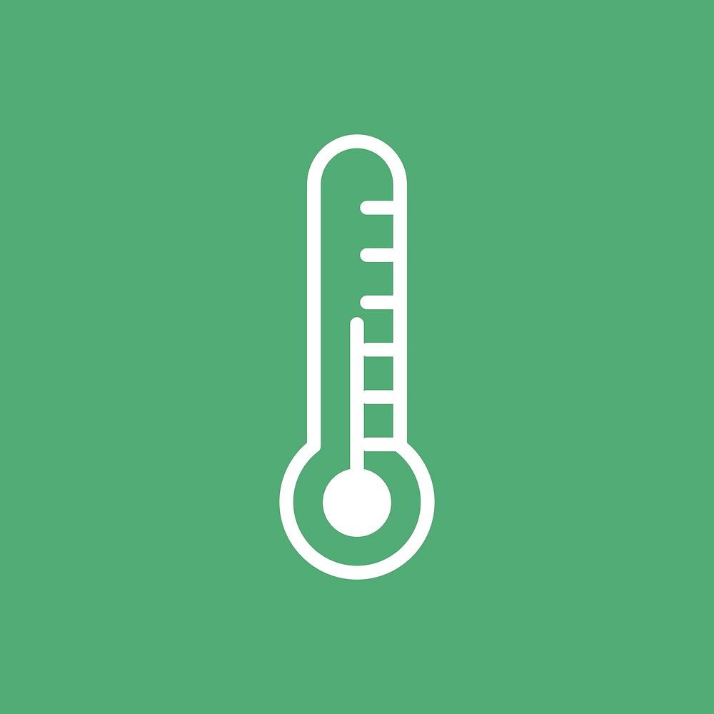 Thermometer icon vector for business in simple line