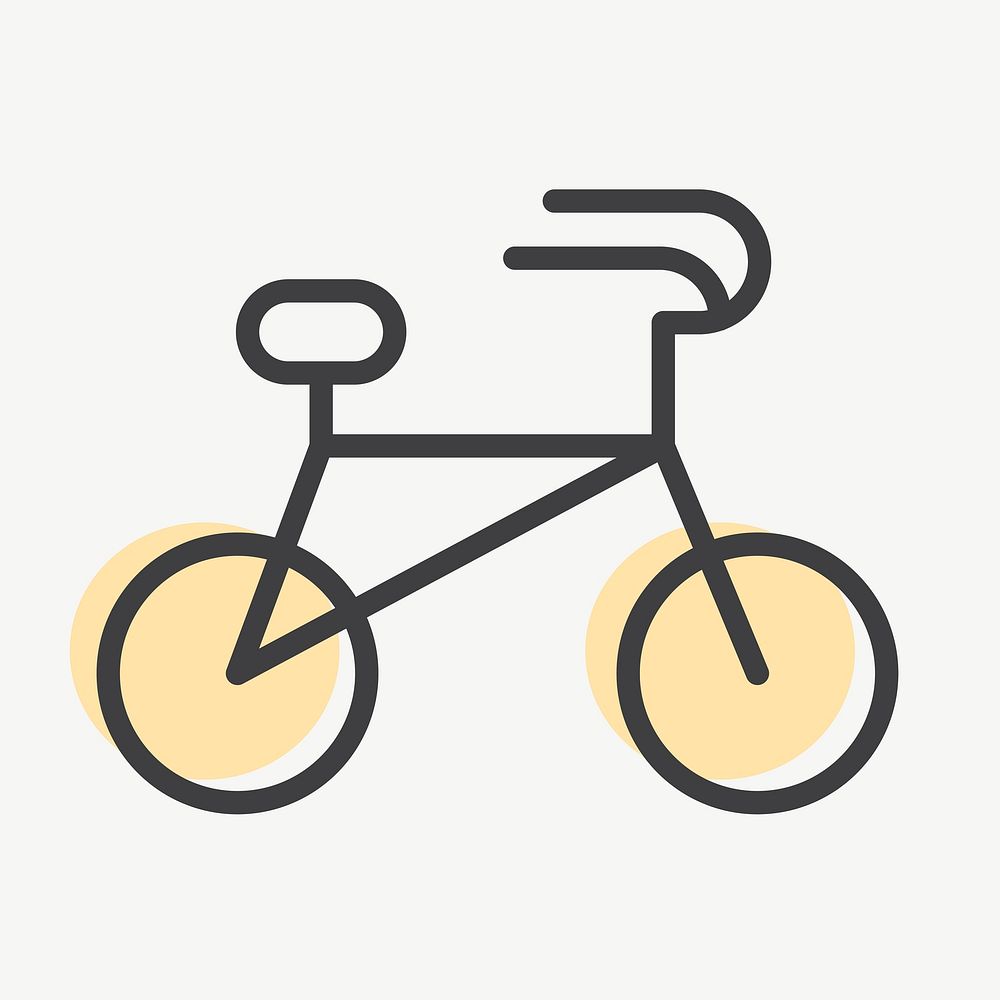 Bicycle icon vector for business in simple line