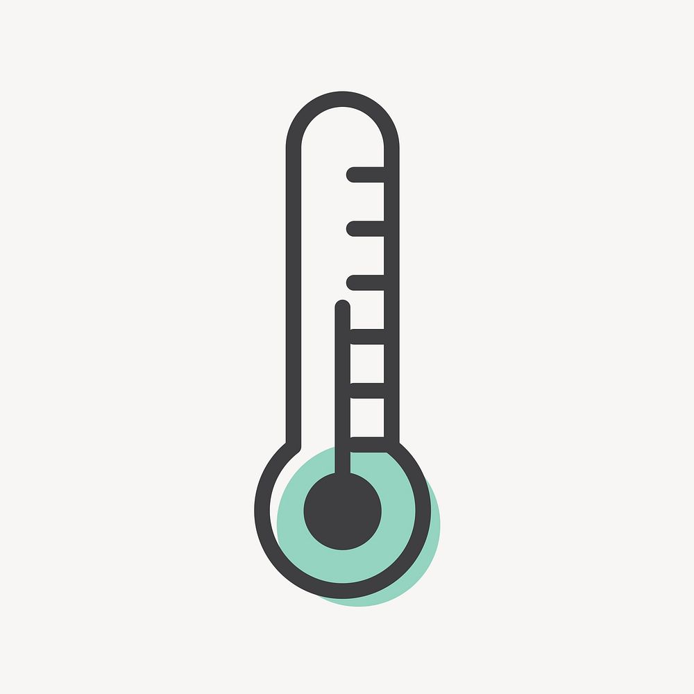 Thermometer icon for business in simple line