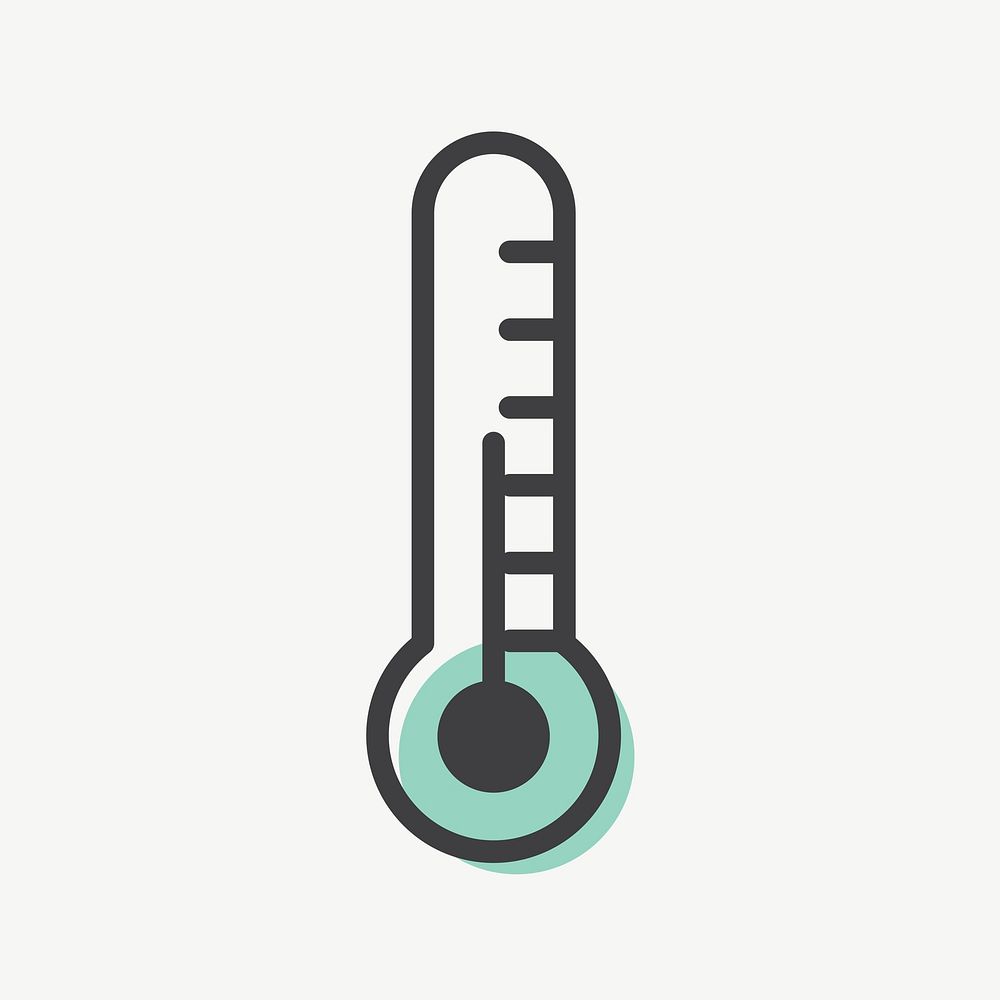 Thermometer icon vector for business in simple line