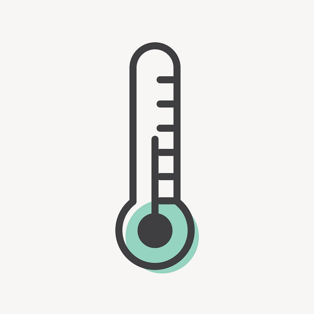 Thermometer icon psd for business in simple line