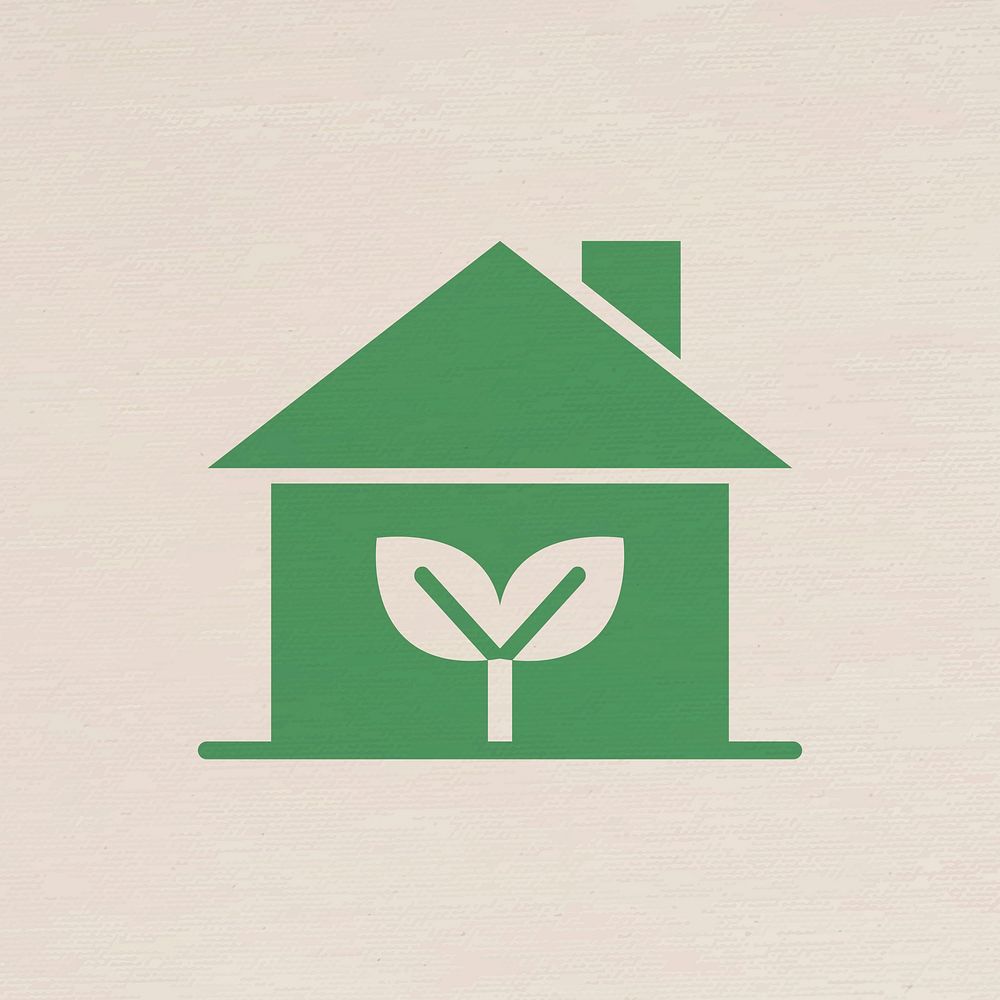 Sustainable living household icon vector for business in flat design