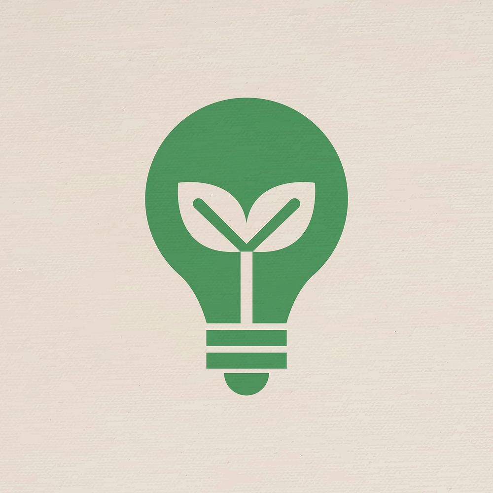Light bulb energy icon psd for business in flat graphic