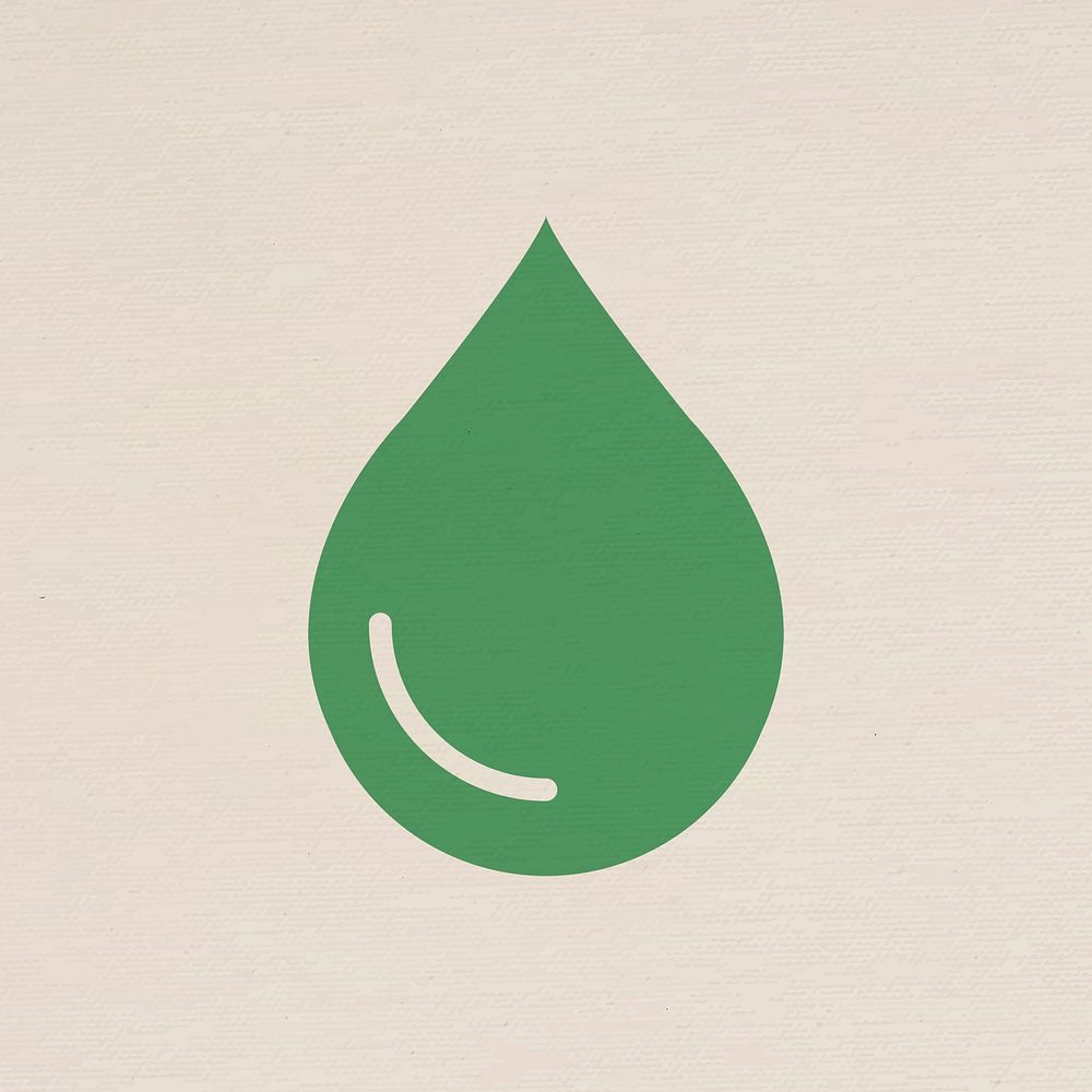 Water drop energy icon psd for business in flat graphic