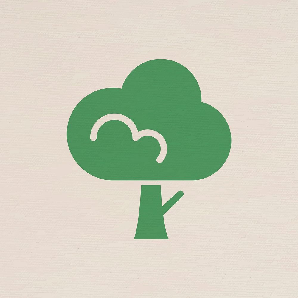 Tree icon for business in flat graphic