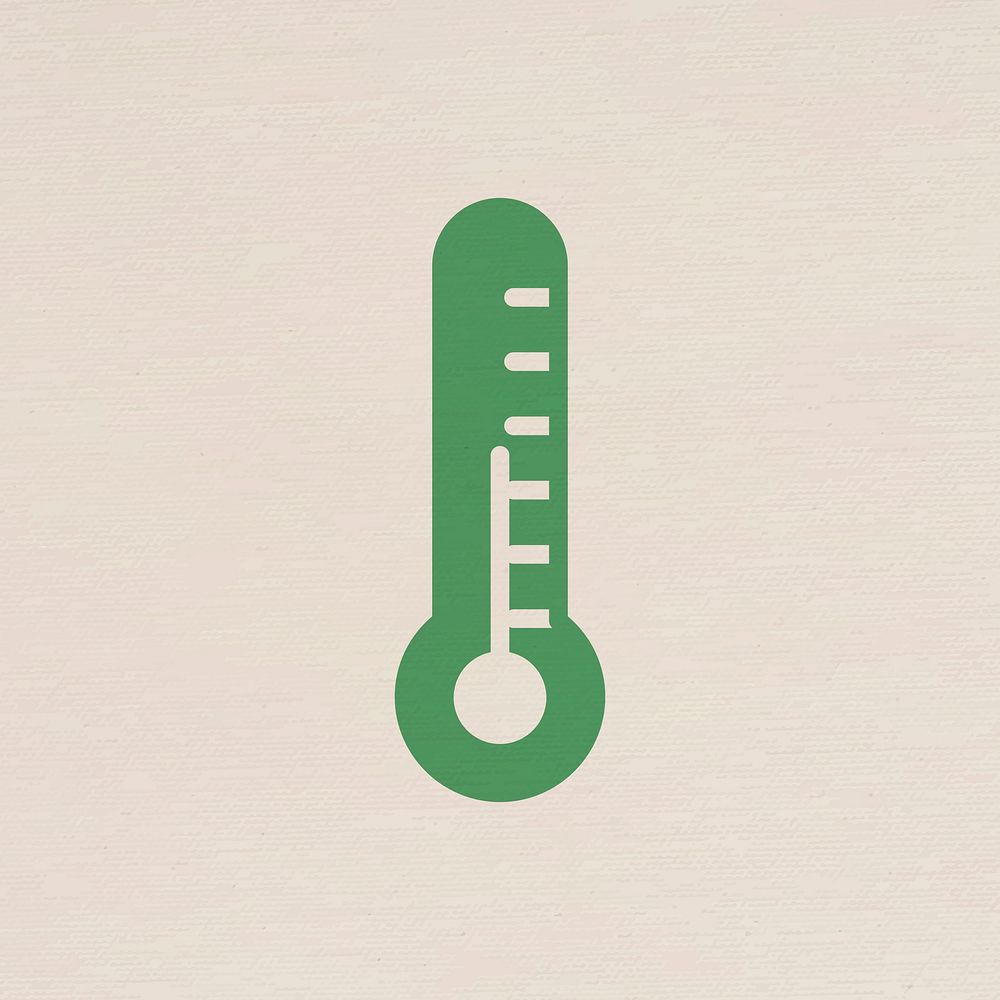 Thermometer icon for business in flat graphic