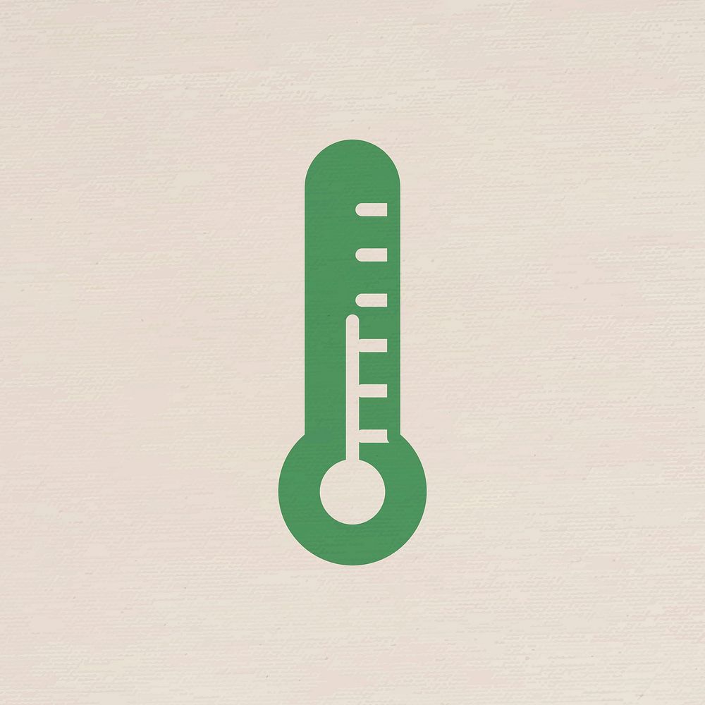Thermometer icon vector for business in flat graphic