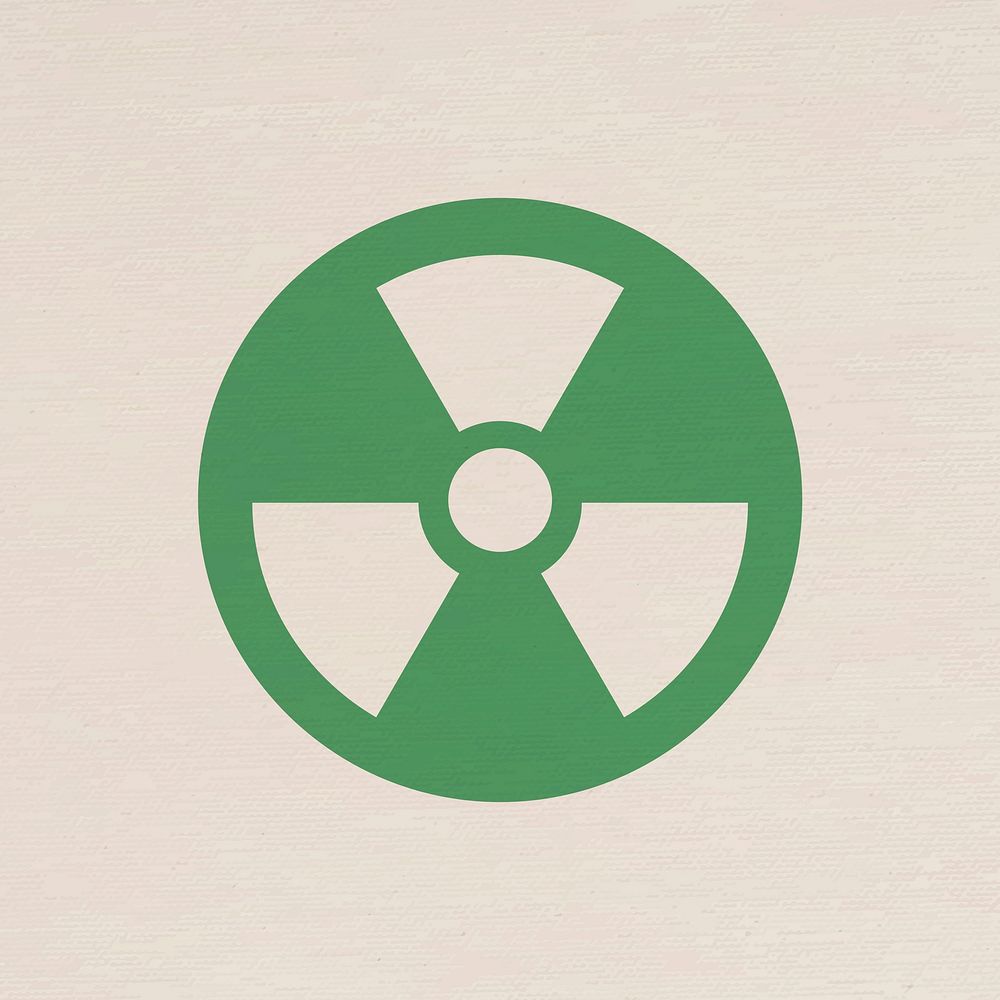 Radiation hazard symbol icon vector in flat design