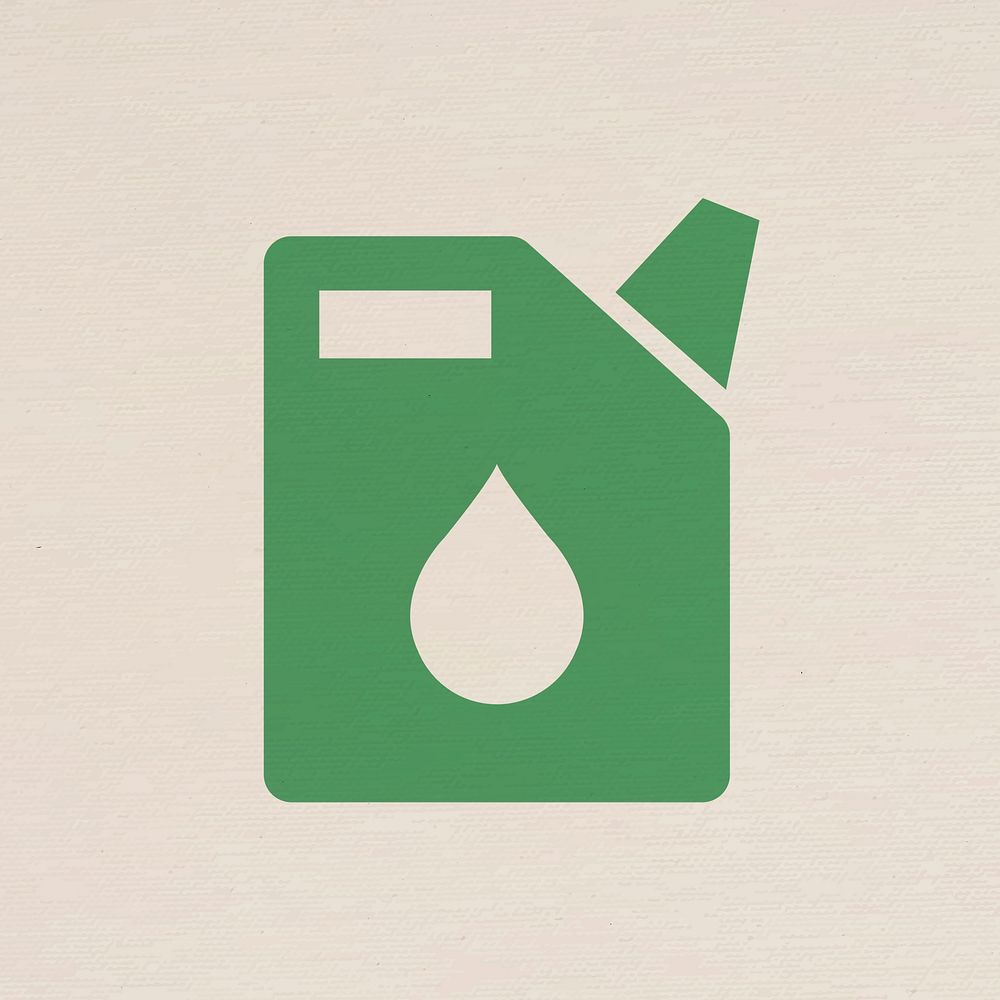 Biodiesel petrol bucket icon psd in flat design