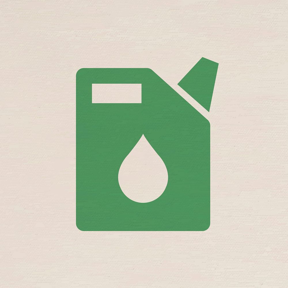 Biodiesel petrol bucket icon vector in flat design