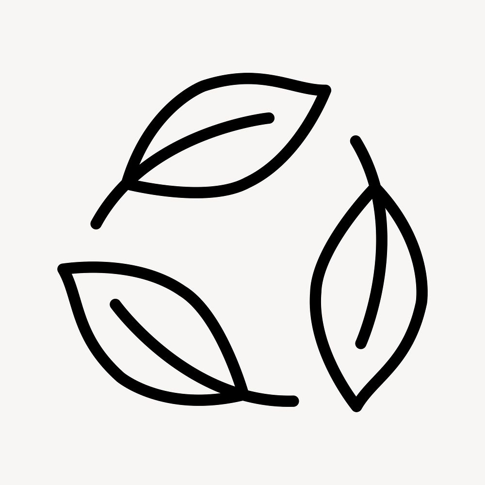 Recycling icon psd earth day symbol in simple line