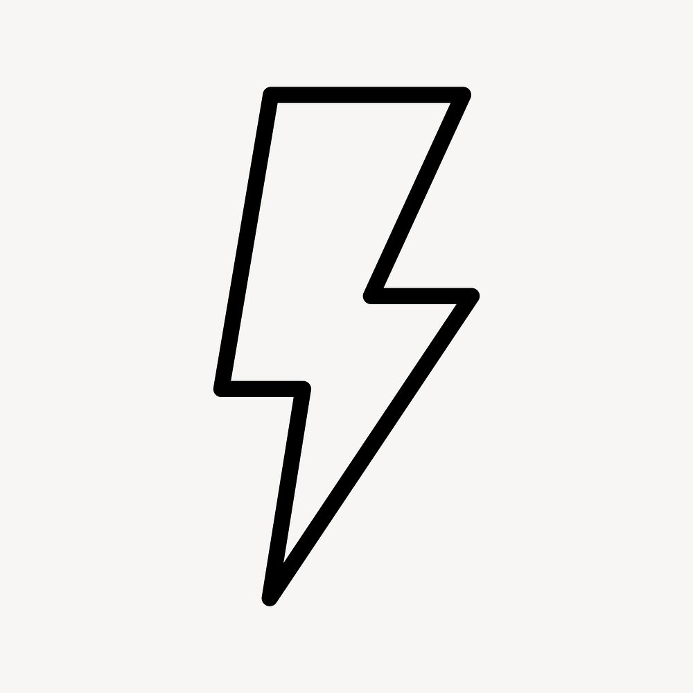 Lightning line icon for business in simple style