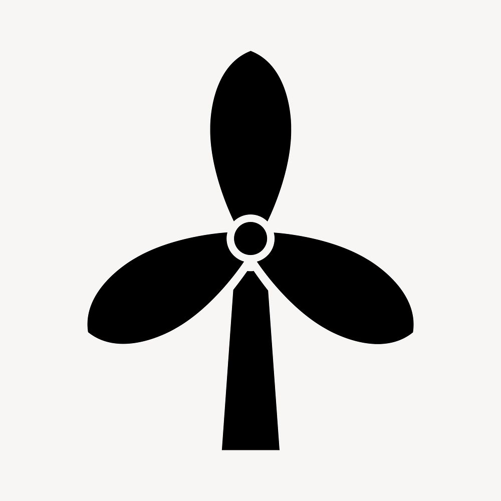 Wind turbine icon psd for business in flat graphic