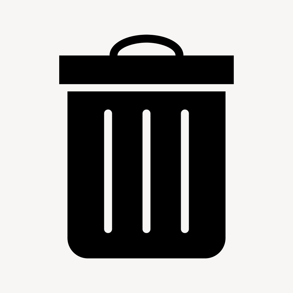 Trash can icon psd for business in flat graphic