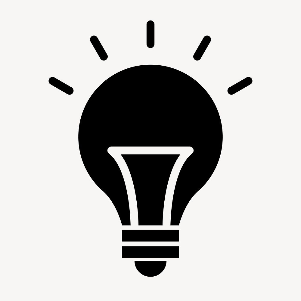 Light bulb icon for business in flat graphic