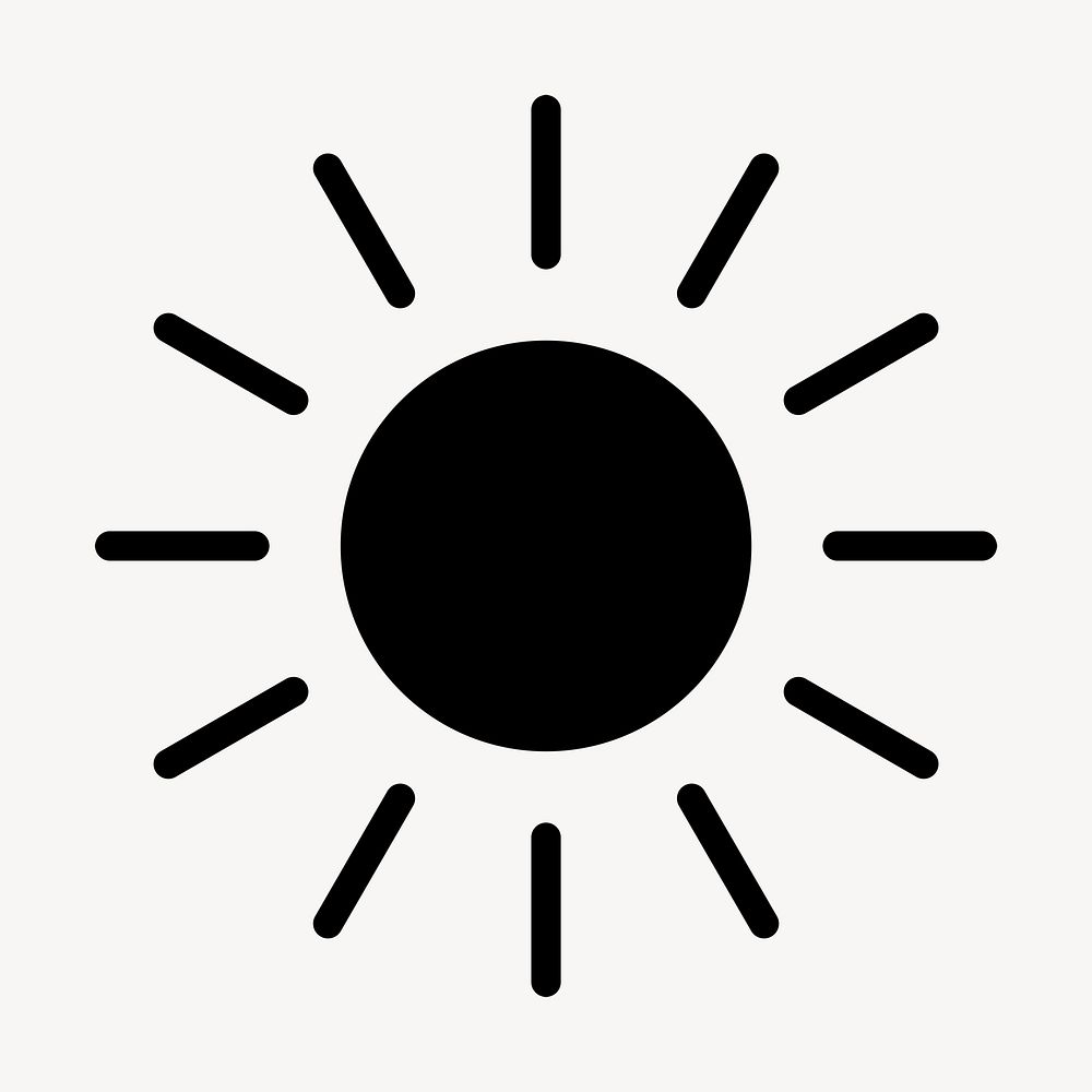 Sun icon psd for business in flat graphic