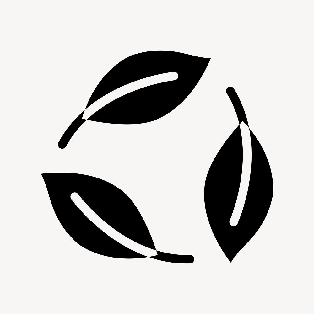 Recycling icon psd earth day symbol in flat graphic