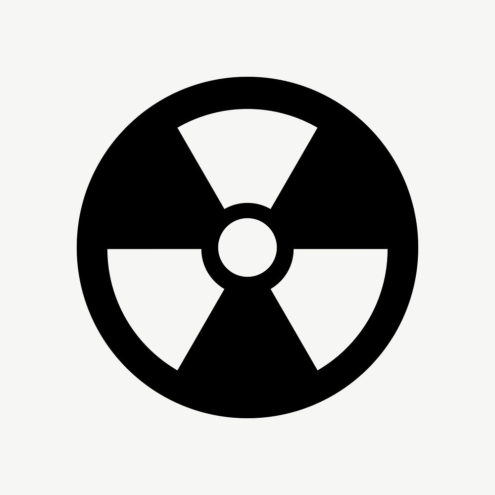 Radiation hazard symbol icon vector in flat graphic