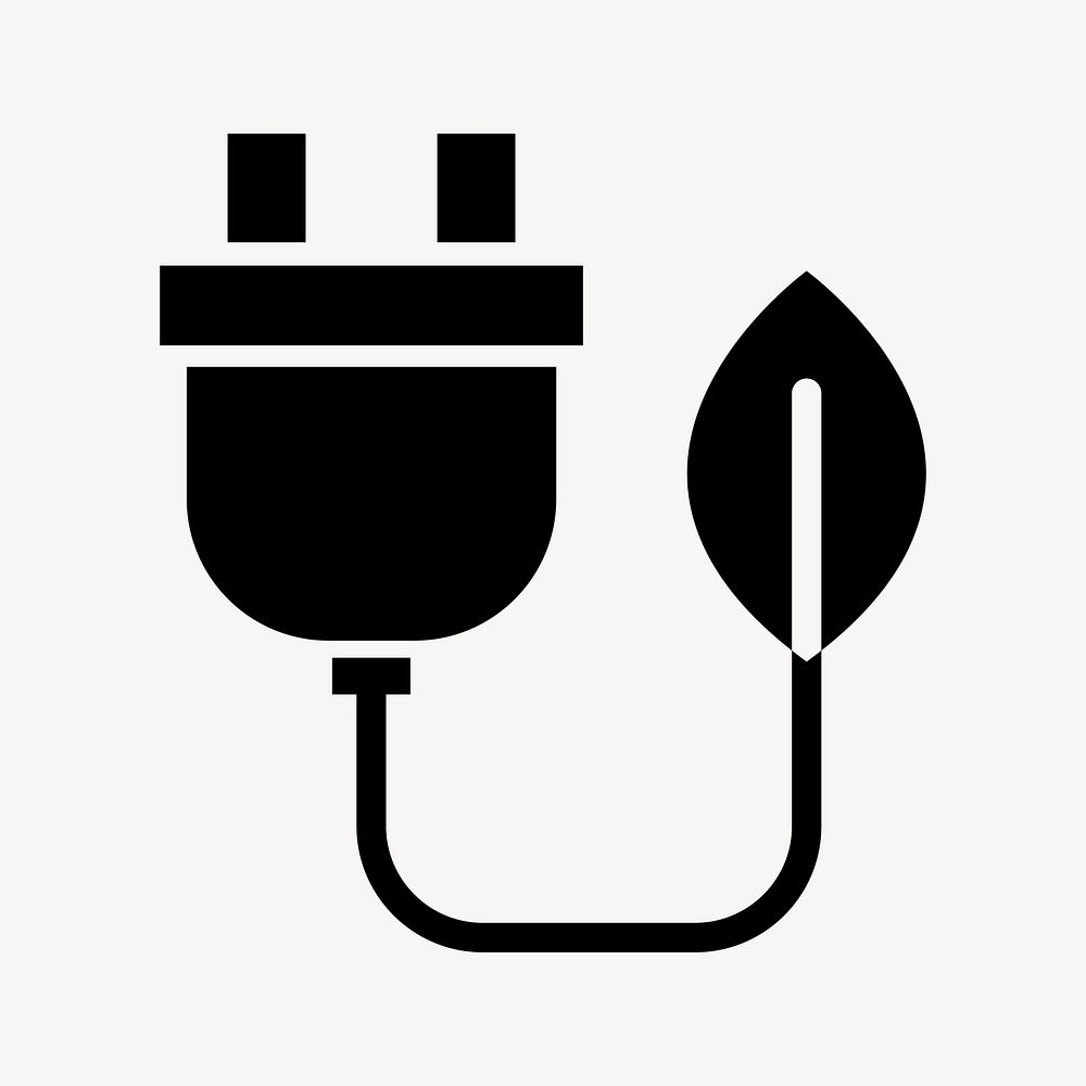 Renewable energy icon for business in flat graphic