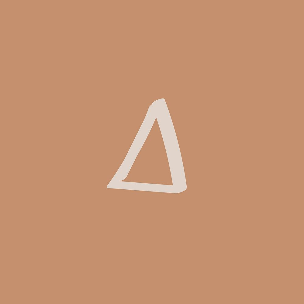 Cute doodle triangle vector in gray