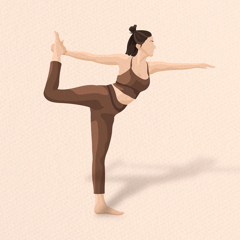 Yoga dancer pose minimal illustration