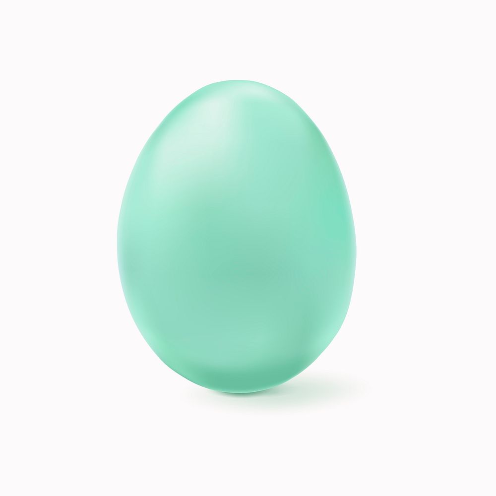 Green Easter egg 3D matte festive celebration